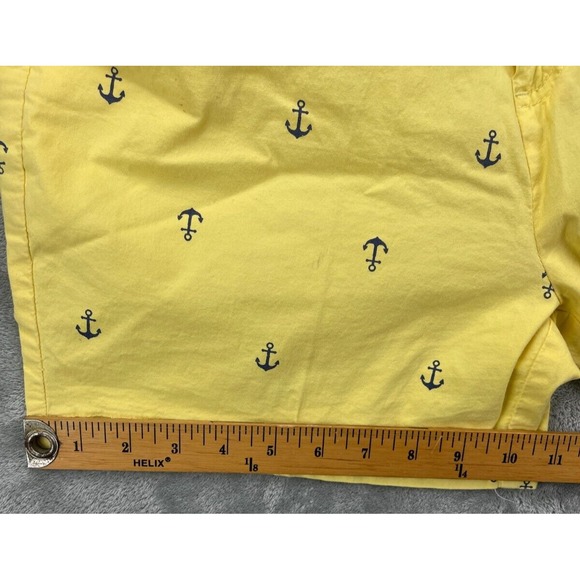FRESH Women's Shorts Size 6 Yellow Anchors All Over Cotton Blend - Picture 5 of 11